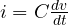 i = C\frac{dv}{dt}