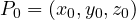P_0 = (x_0, y_0, z_0)