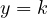 y = k