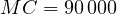 MC = 90\,000
