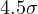 4.5\sigma