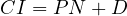 CI = PN + D