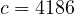 c = 4186