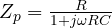 Z_p = \frac{R}{1 + j\omega RC}