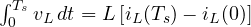 \int_0^{T_s}v_L\,dt = L\,[i_L(T_s) - i_L(0)]