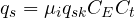 q_s = \mu_iq_{sk}C_EC_t