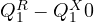 Q_1^R - Q_1^X \gt  0