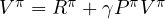 V^\pi = R^\pi + \gamma P^\pi V^\pi