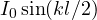 I_0\sin(kl/2)