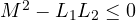 M^2 - L_1L_2 \le 0