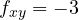f_{xy} = -3