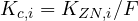 K_{c,i} = K_{ZN,i}/F