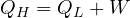 Q_H = Q_L + W