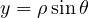y = \rho\sin\theta