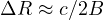 \Delta R \approx c/2B