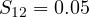 S_{12} = 0.05