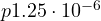 p \lt  1.25\cdot 10^{-6}