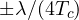 \pm\lambda/(4T_c)