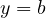 y = b