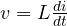 v = L\frac{di}{dt}