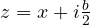 z = x + i\frac{b}{2}