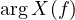 \arg X(f)