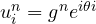 u_i^n = g^n e^{i\theta i}