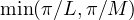 \min(\pi/L, \pi/M)
