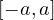 [-a, a]