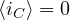 \langle i_C\rangle = 0