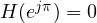 H(e^{j\pi}) = 0