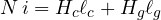 N\,i = H_c\ell_c + H_g\ell_g