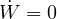 \dot W = 0