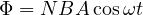 \Phi = NBA\cos\omega t
