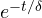 e^{-t/\delta}