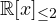 \mathbb R[x]_{\le 2}