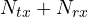 N_{tx} + N_{rx}