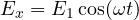 E_x = E_1\cos(\omega t)