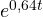 e^{0{,}64t}