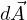 d\vec A