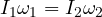 I_1\omega_1 = I_2\omega_2