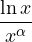 \dfrac{\ln x}{x^\alpha}