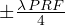 \pm\frac{\lambda\,PRF}{4}