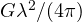 G\lambda^2/(4\pi)