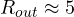R_{out} \approx 5