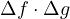 \Delta f \cdot \Delta g